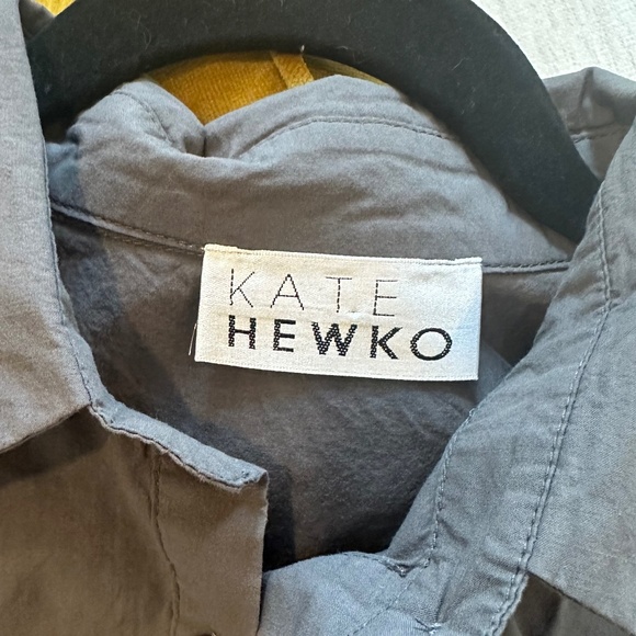 Women's Short Sleeve Blouse - Dark Gray - Picture 7 of 7